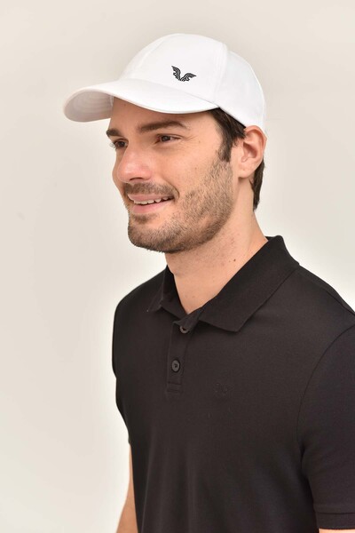 BİLCEE - Unısex Beyaz Spor Şapka 1401