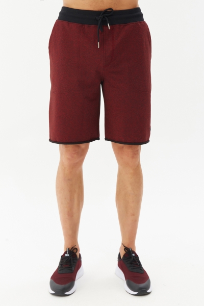 Erkek Cepli Kısa Bordo İpli Örme Şort | 3905 - BİLCEE