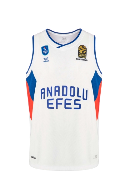 BİLCEE - Anadolu Efes Gold Arma Nakışlı 21/22 Beyaz Forma AE-0843