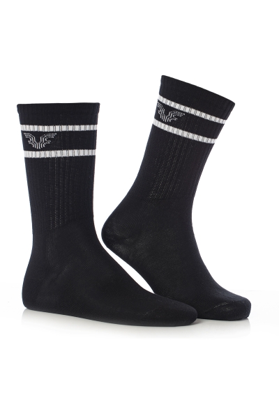 BİLCEE - Unisex Siyah Tenis Çorap 0315