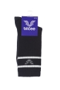 Unisex Pamuklu Uzun Siyah Tenis Çorap | 0315 - 4