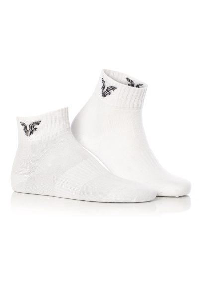 BİLCEE - Unisex Beyaz Patik Çorap 0317