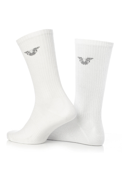 Unisex Pamuklu Uzun Beyaz Tenis Çorap | 4903 - BİLCEE (1)