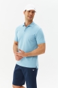 Erkek Mavi Pamuklu Spor ve Günlük Basic Düğmeli Polo Yaka Tişört | 8982 - 3