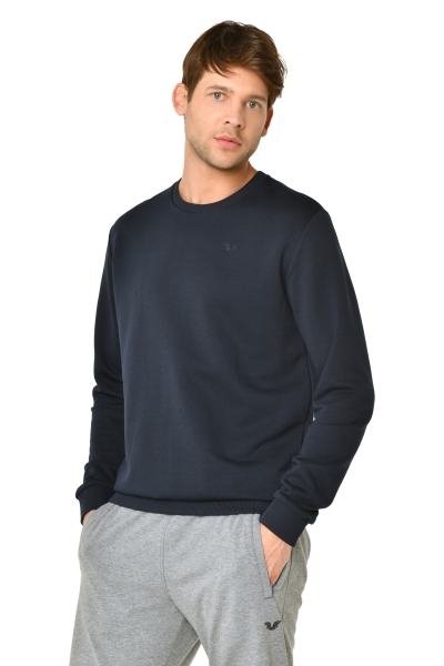 BİLCEE - Erkek Lacivert Pamuklu Sweatshirt 8418