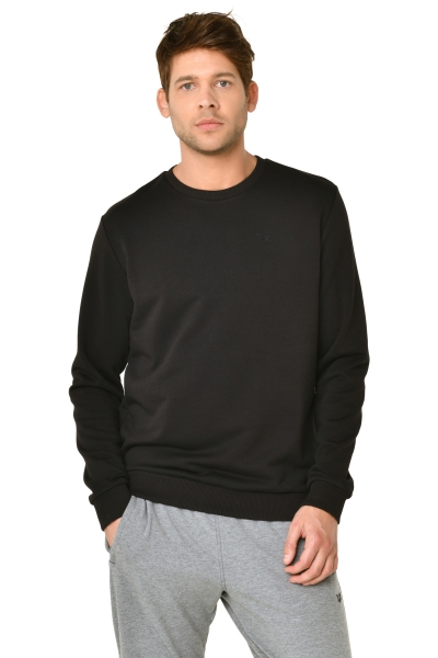 BİLCEE - Erkek Siyah Pamuklu Sweatshirt 8418 (1)