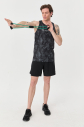 Erkek Siyah Kamuflaj Desenli Spor Atlet | 0155 - 4