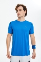 Erkek Mavi İnce Hafif Hızlı Kuruyan Sporcu Tişört 0635 