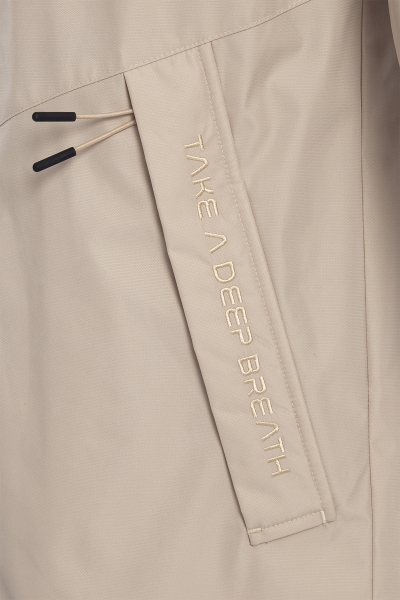 Erkek Krem Kapüşonlu Fermuarlı Yağmurluk | 8437 - BİLCEE (1)