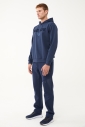 Erkek Lacivert Kapüşonlu Baskılı Sweatshirt | 1541 - 6