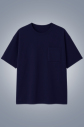 Erkek Koyu Lacivert Oversize Cepli Tişört | 4582 - 1