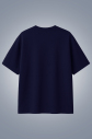 Erkek Koyu Lacivert Oversize Cepli Tişört | 4582 - 2