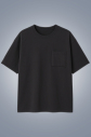 Erkek Gri Oversize Cepli Tişört | 4582 - 1