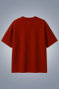 Erkek Bordo Oversize Cepli Tişört | 4582 - 2