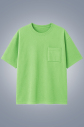 Erkek Yeşil Oversize Cepli Tişört | 4582 - 1