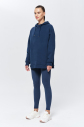 Kadın Carbon 3 İplik Şardonlu Fleece Yumuşak Fırçalı Kapişonlu Uzun Boy Owersize Sweatshirt 9804 - 8