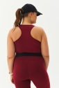 Kadın Kırmızı Bisiklet Yaka Toparlayıcı Destekli Spor ve Günlük Destekli Crop Top Body Bra | 9209 - 7