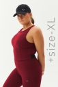 Kadın Kırmızı Bisiklet Yaka Toparlayıcı Destekli Spor ve Günlük Destekli Crop Top Body Bra | 9209 - 8