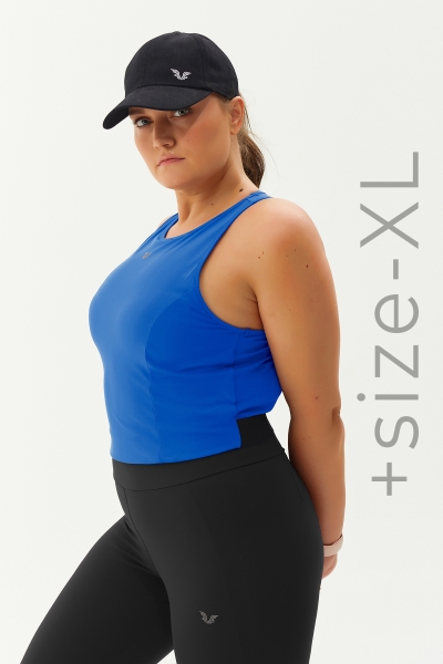 Kadın Koyu Mavi Bisiklet Yaka Toparlayıcı Destekli Spor ve Günlük Destekli Crop Top Body Bra | 9209 - BİLCEE (1)