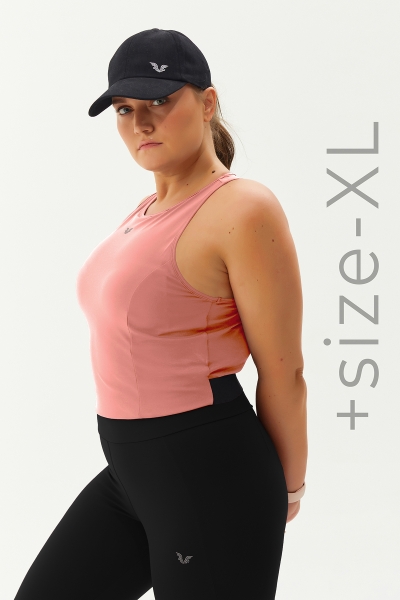 Kadın Pudra Bisiklet Yaka Toparlayıcı Spor ve Günlük Destekli Crop Top Body Bra | 9209 - BİLCEE (1)