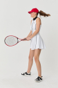 Kadın Beyaz Önü Fermuarlı Yüzücü Taytlı Tenis Elbise | 0078 - 16