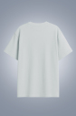 Kadın Gri Oversize Tişört | 4583 - 2