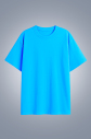 Kadın Mavi Oversize Tişört | 4583 - 1