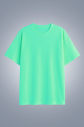 Kadın Yeşil Oversize Tişört | 4583 - 1