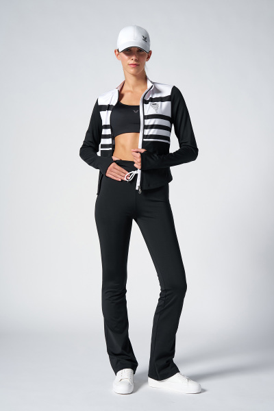 Kadın Siyah Fashion Define Ceketli Flare Pantolonlu Eşofman Takım| 4787 - BİLCEE (1)