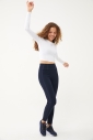 Kadın Lacivert Skinny Dar Paça Fashion Tayt Pantolon | 1576 - 2