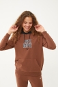 Kadın Kahverengi Sweatshirt Takım 1663 