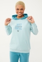 Kadın Nil Yeşili Kapüşonlu İpli Sweatshirt Takım | 1663 - 1