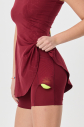 Kadın Bordo Taytlı Kısa Tenis Elbisesi | 0092 - 2