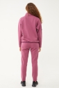 Kadın Plum Düz Paça, Dik Yaka Yarım Fermuarlı Sweatshirt Takım | 1632 - 7