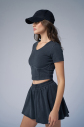 Kadın Antrasit Yıkamalı Washed Crop Body | 4576 - 7