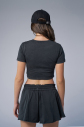 Kadın Antrasit Yıkamalı Washed Crop Body | 4576 - 8