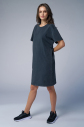 Kadın Antrasit Yıkamalı Washed Oversize Elbise | 3914 - 6