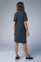 Kadın Antrasit Yıkamalı Washed Oversize Elbise | 3914 - 7