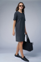 Kadın Antrasit Yıkamalı Washed Oversize Elbise | 3914 - 3
