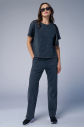 Kadın Antrasit Yıkamalı Washed Taşlı Oversize Tişört | 3912 - 10