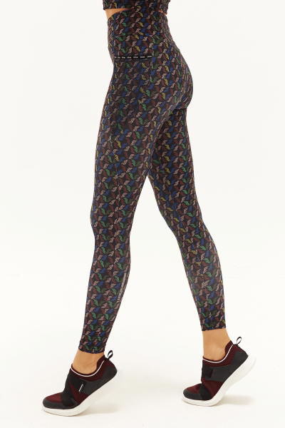 Kadın Angel Wings Yüksek Bel Desenli Esnek ve Toparlayıcı Sporcu Taytı | 0761 - BİLCEE