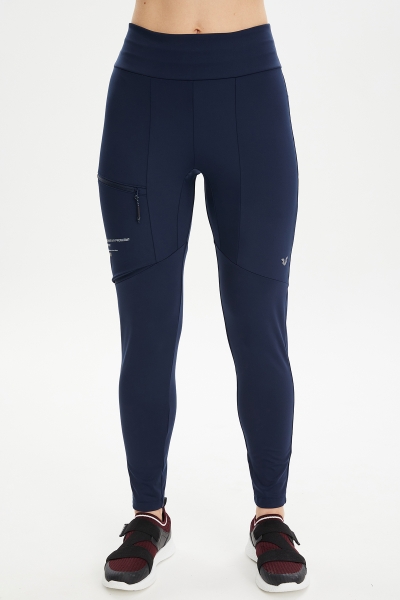 Kadın Lacivert Yüksek Bel Likralı Parçalı Outdoor Tayt Pantolon | 0674 - BİLCEE (1)