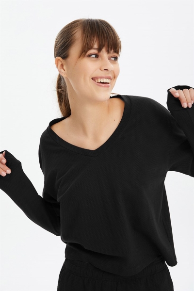 Kadın Siyah Yumuşak Dokulu Alt Üst Şortlu Takım | 0736 - BİLCEE (1)