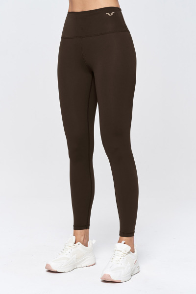 Kadın Kahve Yüksek Bel Fırçalı Yumuşak Toparlayıcı Sporcu Tayt 9819 - BİLCEE (1)