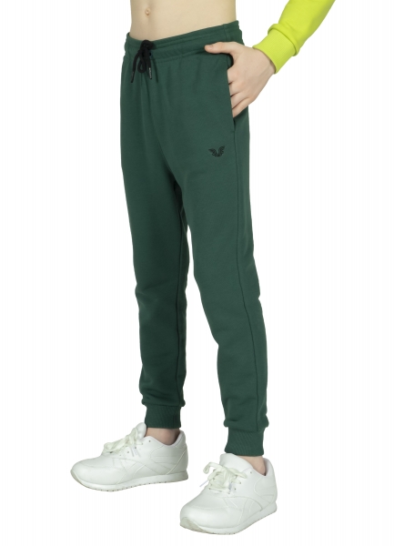 BİLCEE - Unisex Çocuk Yeşil Lastik Paça Eşofman Altı 9611 (1)