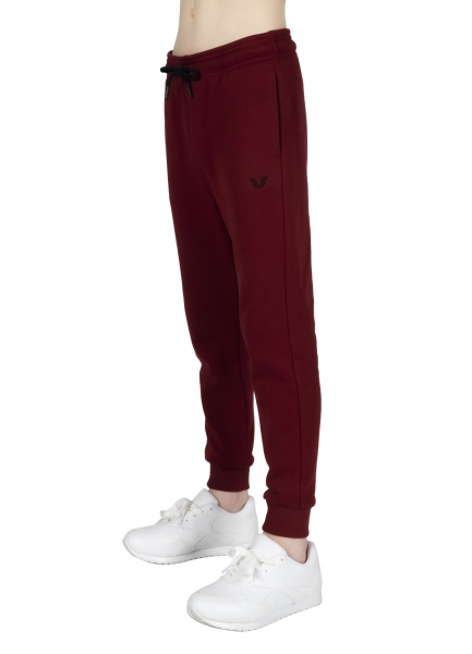 BİLCEE - Unisex Çocuk Bordo Lastik Paça Eşofman Altı 9611