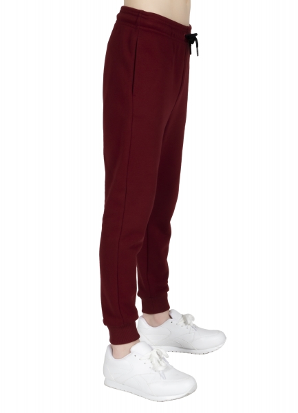 BİLCEE - Unisex Çocuk Bordo Lastik Paça Eşofman Altı 9611 (1)