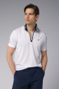 Erkek Beyaz Lacivert Antrenman Polo Yaka Tişört | 4146 - 4