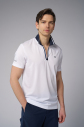 Erkek Beyaz Lacivert Antrenman Polo Yaka Tişört | 4146 - 2