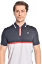 Erkek Lacivert Polo Yaka Antrenman Tişört | 1760 - 4